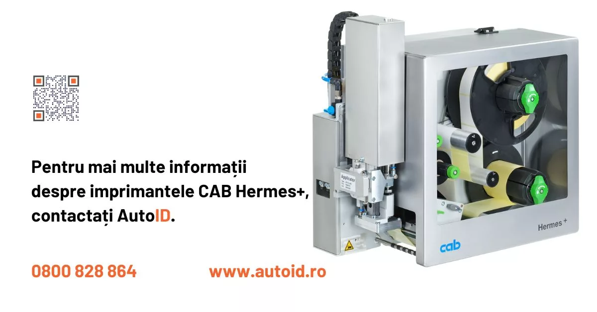 Imprimanta termica industriala pentru etichete autoadezive CAB Hermes+ Imprimanta termica industriala pentru etichete autoadezive CAB Hermes+