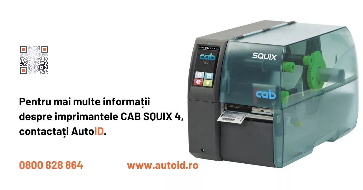 Imprimanta termica industriala pentru etichete autoadezive CAB SQUIX 4 Imprimanta termica industriala pentru etichete autoadezive CAB SQUIX 4
