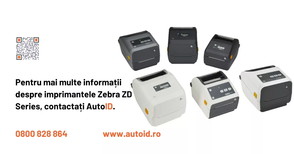 Imprimanta termica industriala pentru etichete autoadezive Zebra ZD Series Imprimanta termica industriala pentru etichete autoadezive Zebra ZD Series