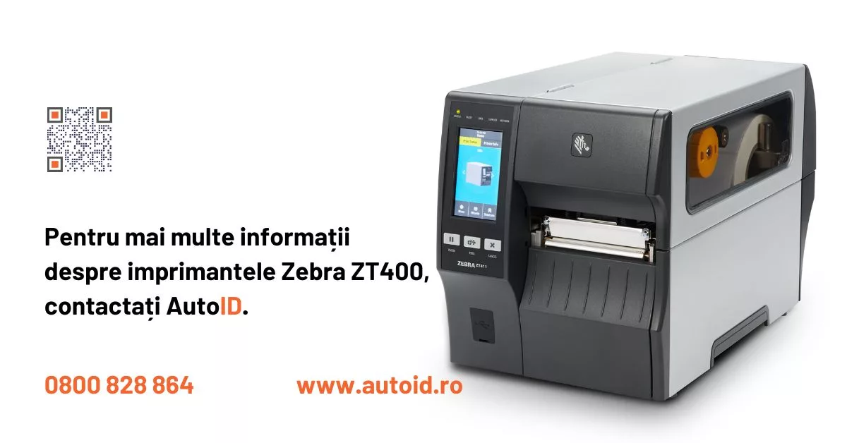Imprimanta termica industriala pentru etichete autoadezive Zebra ZT400 Imprimanta termica industriala pentru etichete autoadezive Zebra ZT400