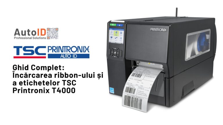 Încărcarea ribbon-ului și a etichetelor TSC Printronix T4000