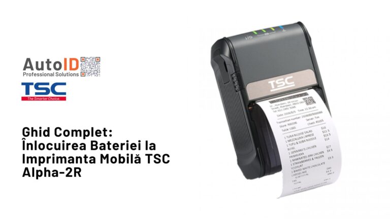Înlocuirea Bateriei la Imprimanta Mobilă TSC Alpha-2R