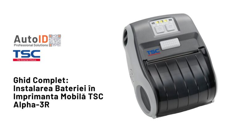 Instalarea Bateriei în Imprimanta Mobilă TSC Alpha-3R