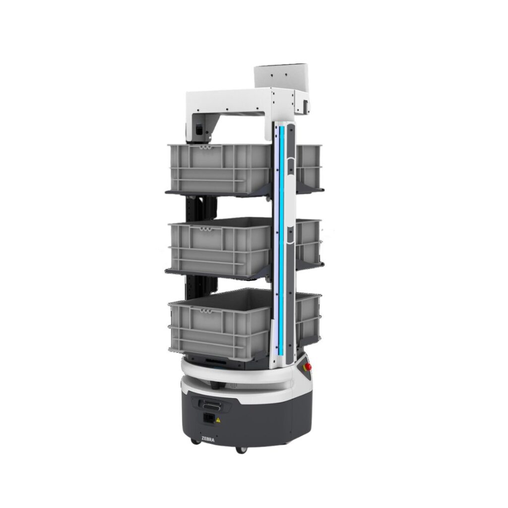 Gama de roboți mobili autonomi Zebra: Flex, Roller și Connect Gama de roboți mobili autonomi Zebra: Flex, Roller și Connect