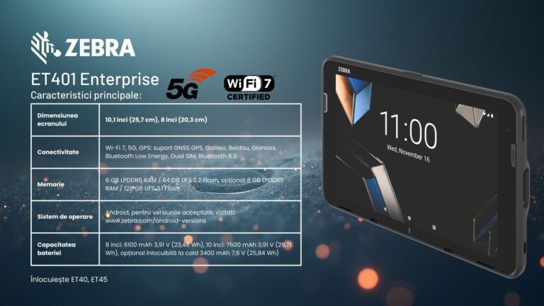 Tableta Enterprise Zebra ET401 – generația nouă de tablete rugged, pregătită pentru afaceri moderne
