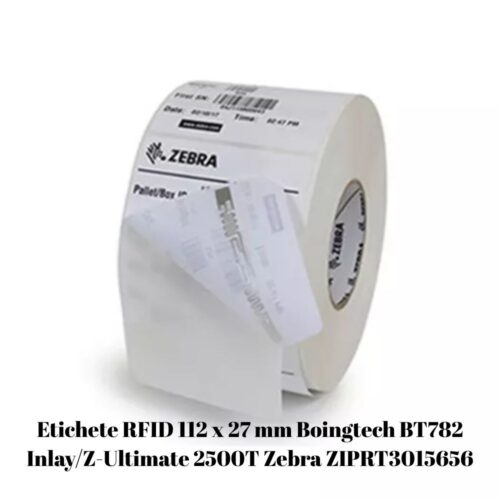 Etichete RFID 112 x 27 mm Boingtech BT782 Inlay/Z-Ultimate 2500T Zebra ZIPRT3015656