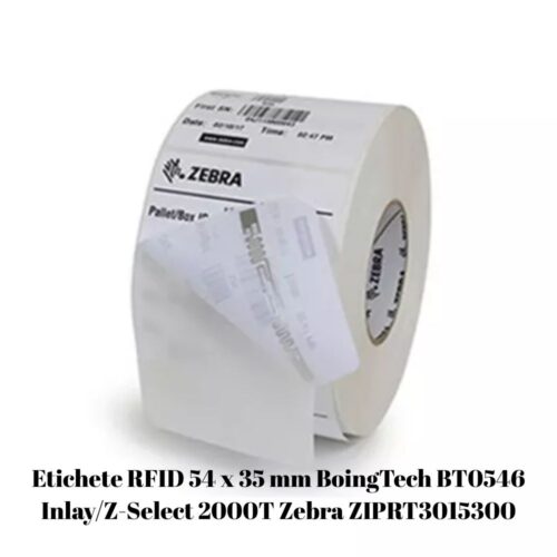 Etichete RFID 54 x 35 mm BoingTech BT0546 Inlay/Z-Select 2000T Zebra ZIPRT3015300