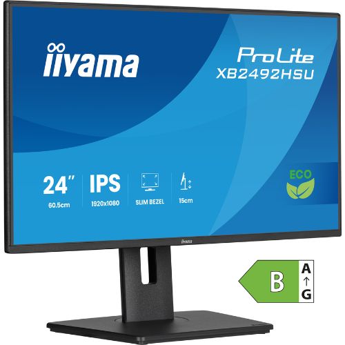 Monitor 24'' IPS, Full HD 120Hz, stand ergonomic clasa B - iiyama ProLite XB2492HSU-B1