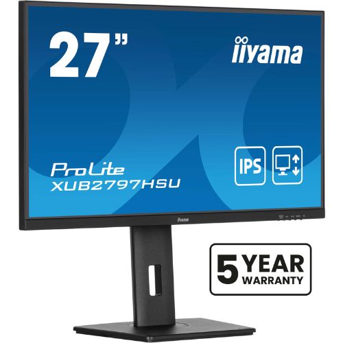 Monitor 27” IPS Full HD, 100Hz, 1ms MPRT, USB Hub, HDMI/DP, reglaj înălțime – iiyama XUB2797HSU-B2