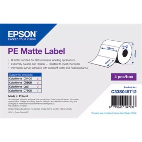Etichete sintetice PP Matte Premium 102x51 mm Epson 7113417
