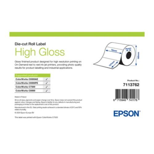 Etichete hârtie High Gloss 76x127 mm Epson 7113762