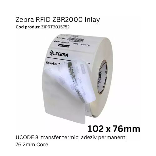 Etichete RFID 102 x 76mm ZBR2000 Inlay/Z-Select 2000T Zebra ZIPRT3015752
