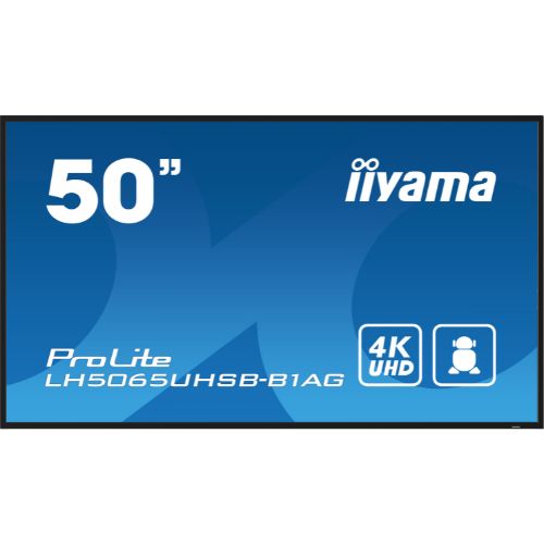 Display Digital Signage 50" 4K UHD, 800cd/mÂÂ², Android 11, Wi-Fi, 24/7 - iiyama LH5065UHSB-B1AG