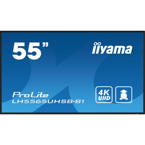 Display Digital Signage 55" 4K UHD, 800cd/mÂÂ², Android 11, Wi-Fi, 24/7 - iiyama LH5565UHSB-B1