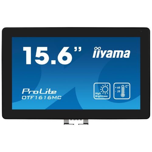 Monitor Touchscreen 15.6" Outdoor High Brightness, PCAP, IP65 - iiyama OTF1616MC-B1