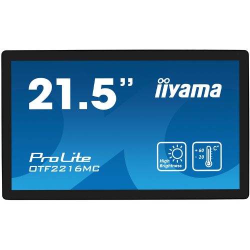 Monitor Touchscreen 21.5" Outdoor High Brightness, PCAP, IP65 - iiyama OTF2216MC-B1