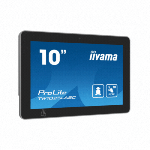Panel PC 10.1" Touchscreen Android 12, POE, NFC/RFID, RGB LED, IPS, 10 Touch - iiyama TW1025LASC-B1PNR