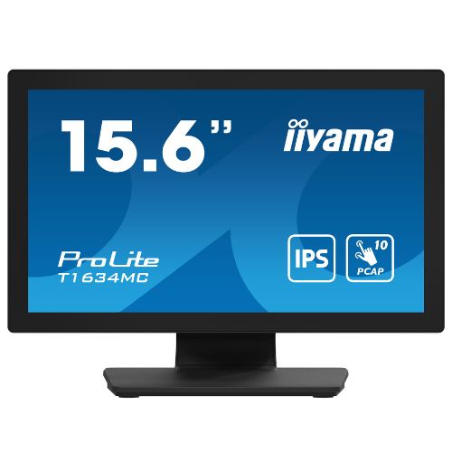 Monitor Touchscreen 15.6" Full HD PCAP 10 Touch, IPS, Touch Through Glass - iiyama T1634MC-B1S