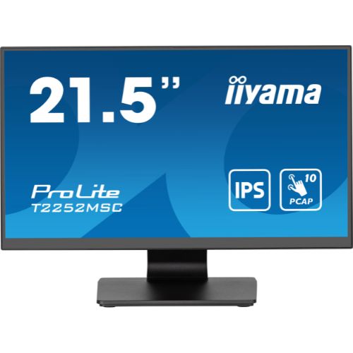 Monitor Touch 21.5" PCAP 10 puncte, Full HD, IPS, Negru, Anti-Fingerprint - iiyama T2252MSC-B2