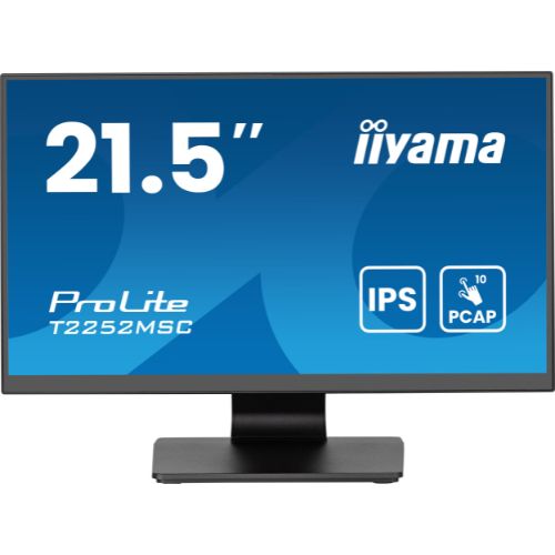 Monitor Touch 21.5" PCAP 10 puncte, Full HD, IPS, Anti-Glare, Negru - iiyama T2252MSC-B2AG