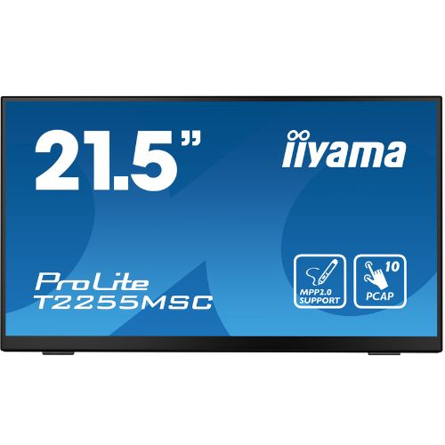Monitor Touch 21.5" PCAP 10 puncte, Full HD, IPS, Stylus activ MPP2.0, Anti-Glare - iiyama T2255MSC