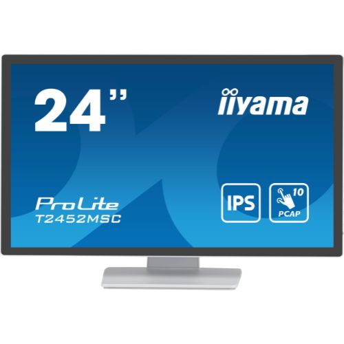 Monitor Touch 23.8" PCAP 10 puncte, Full HD, IPS, Alb, Anti-Glare - iiyama T2452MSC-W1