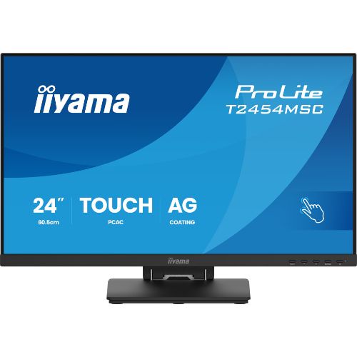 Monitor Touch 24" Full HD, InCell PCAP, IPS, Anti-Glare, HDMI/DP/USB - iiyama T2454MSC-B3AG