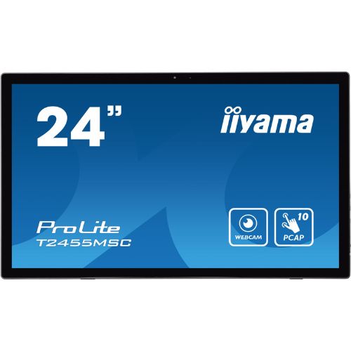 Monitor Touch 24" PCAP 10 puncte, Full HD, IPS, Webcam Integrat, Anti-Glare - iiyama T2455MSC