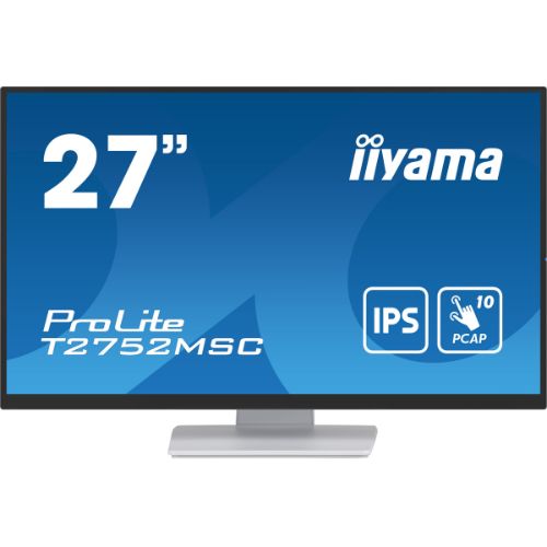 Monitor Touch 27" PCAP 10 puncte, Full HD, IPS, Optical Bonded, Alb - iiyama T2752MSC-W1