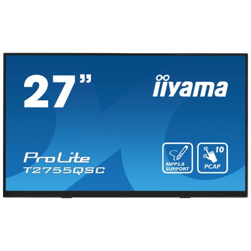 Monitor Touch 27" WQHD PCAP 10 puncte, IPS, Optical Bonded, MPP 2.0 Stylus - iiyama T2755QSC