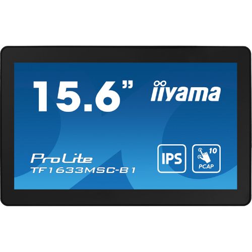 Monitor Touchscreen 15.6" Open Frame Full HD PCAP 10 Touch, IPS, HDMI/DP - iiyama TF1633MSC-B1