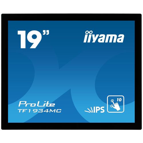 Monitor Touchscreen Open Frame 19" SXGA PCAP 10 Touch, IPS, Touch Through Glass, IP65 - iiyama TF1934MC-B7X