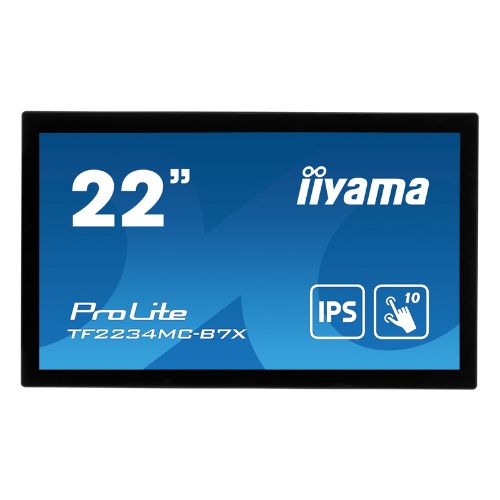 Monitor Touchscreen Open Frame 22" Full HD PCAP 10 Touch, IPS, Touch Through Glass, IP65 - iiyama TF2234MC-B7X