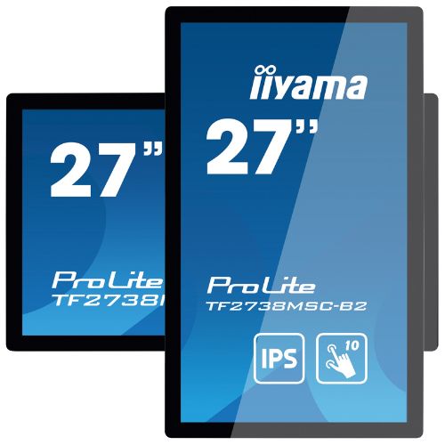 Monitor Touchscreen 27" Open Frame Full HD, PCAP 10 Touch, IPS LED - iiyama TF2738MSC-B2