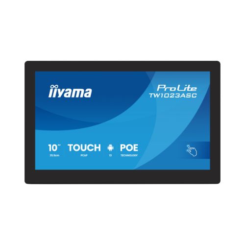 PC All-in-One 10.1" Touchscreen, Android 13, PoE, Camera, iiSignage - iiyama TW1023AS-B3P