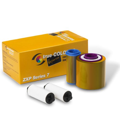 Ribbon Carduri Mono Metallic Gold ZXP7 Zebra 800077-716EM