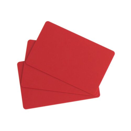 Carduri PVC roșii Plastic Card Evolis C4301