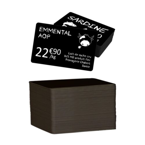 Carduri PVC-U negre mate, 500 buc Evolis C8001