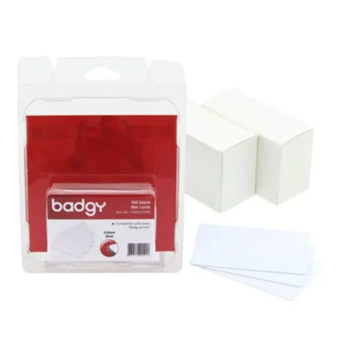 Carduri PVC albe Badgy200 100 buc Evolis CBGC0020W