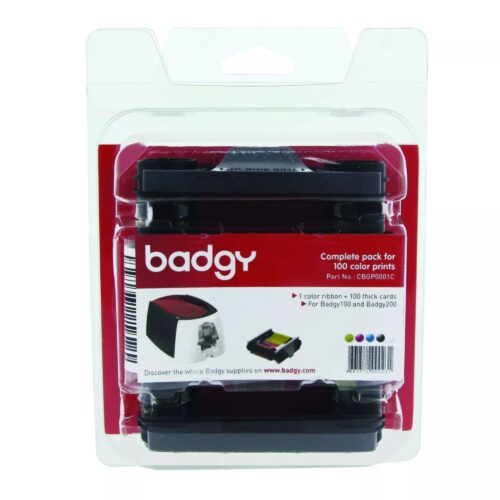 Ribbon color YMCKO Badgy200 100 printuri Evolis CBGP0001C