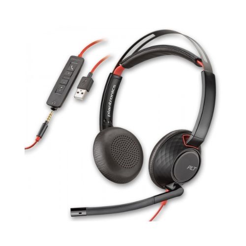Casti Cu Microfon Poly Blackwire 5220, Stereo, USB-A