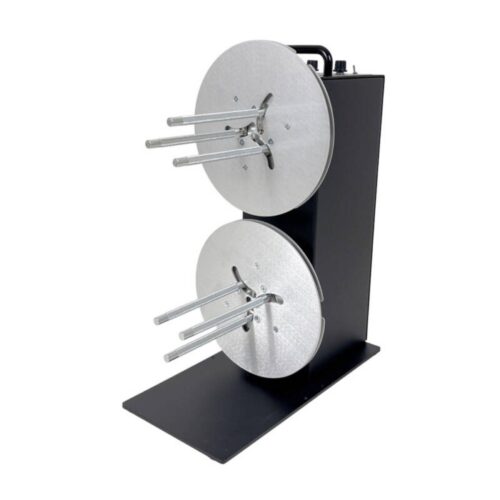 Rewinder etichete TWIN-CAT-2-ACH dual spindle cu miez reglabil (ACH-TWIN) Labelmate LMR016/LMX463