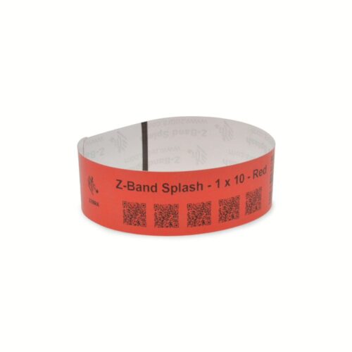 Brățări imprimantă 25.4x254mm Z-Band Splash Rosu Zebra 10012718-1